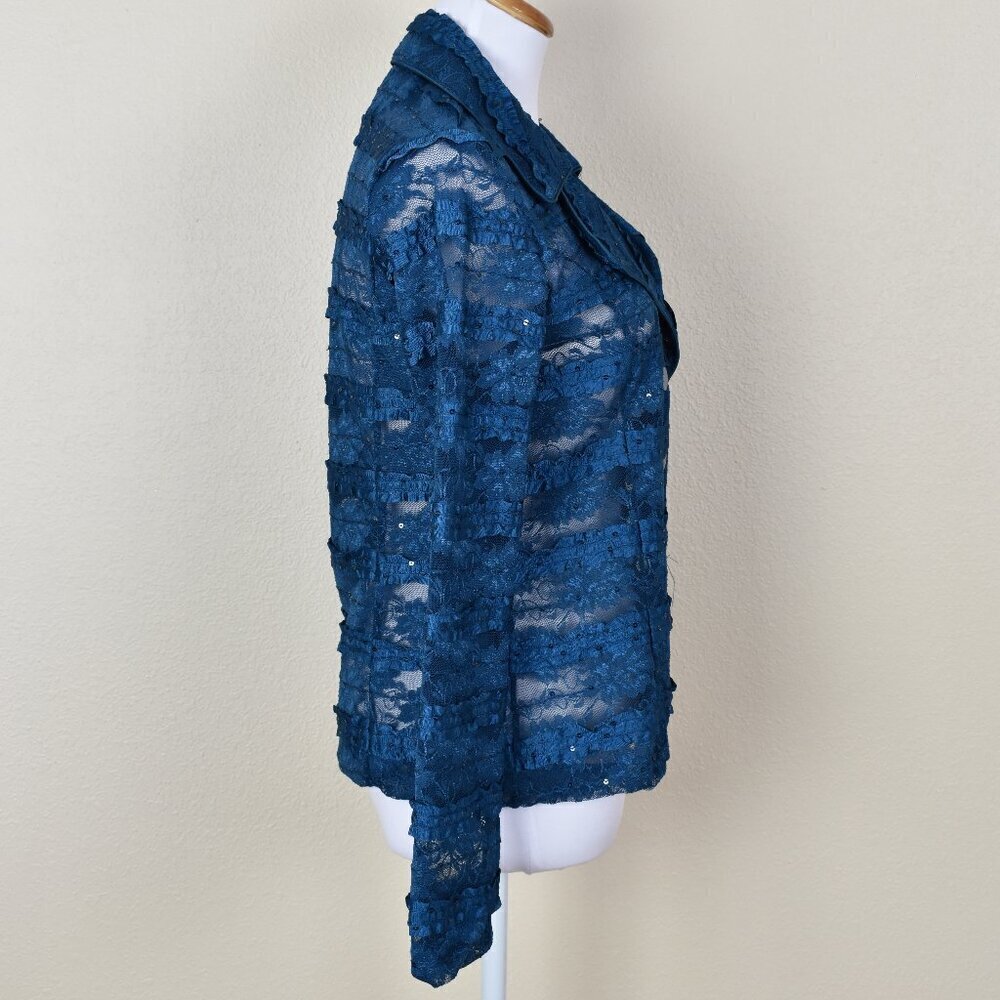 Clara Sun Woo Lace Ribbon Stripe Blazer Jacket S - Picture 7 of 9